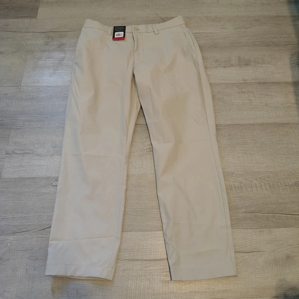 Banana Republic Commuter Flex Pant Mens 34x29 Tan Performance Chino 1951119